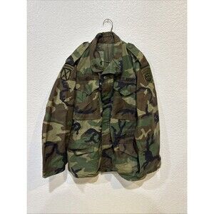 US Army Military Cold Weather Woodland Camo M65 Field Jacket Small/regular